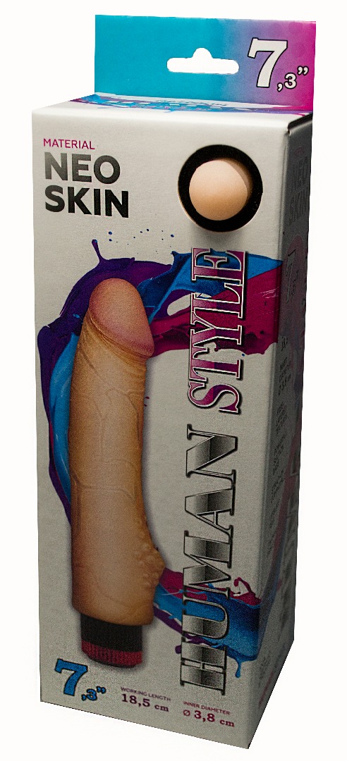 Вибратор  киберкожа L 18,5 см D 3,8 см