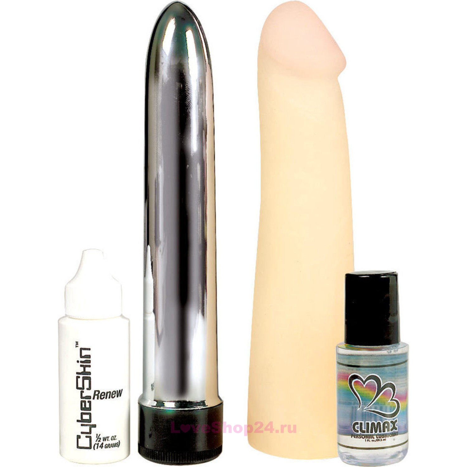 Вибромассажер с реалистичной насадкой Virtual Reality Sex Kit 6,5", телесный