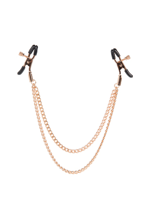 Зажимы для сосков с цепями Entice Tiered Intimate Clamps золотистые