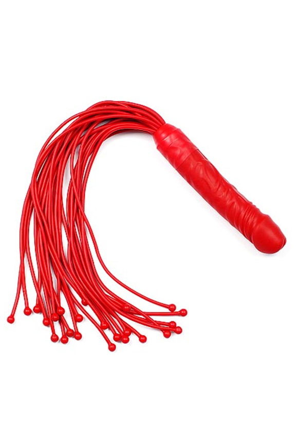 Плеть латексная 24 хвоста красная 33 см Плеть латексная 24 хвоста красная 33 см