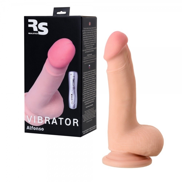 Вибратор на присоске телесный, 13 см 3,6 см