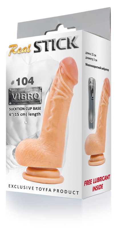 Вибратор RealStick #104 телесный, 7 режимов вибрации, 15 см Вибратор RealStick #104 телесный, 7 режимов вибрации, 15 см