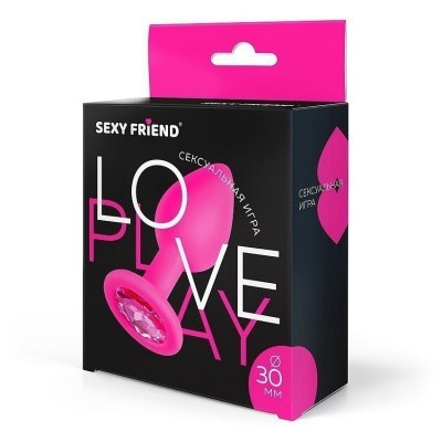 Втулка анальная силикон розовый/розовый 3 см