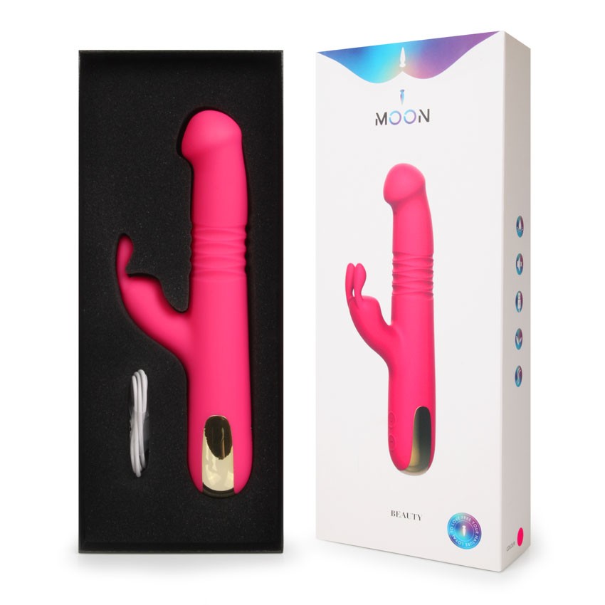 Вибратор со стимулятором клитора возвратно-поступательный, ротация