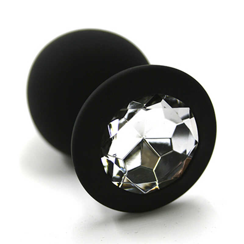 Анальная втулка силикон черный/прозрачный 3,5 см Анальная втулка силикон черный/прозрачный 3,5 см