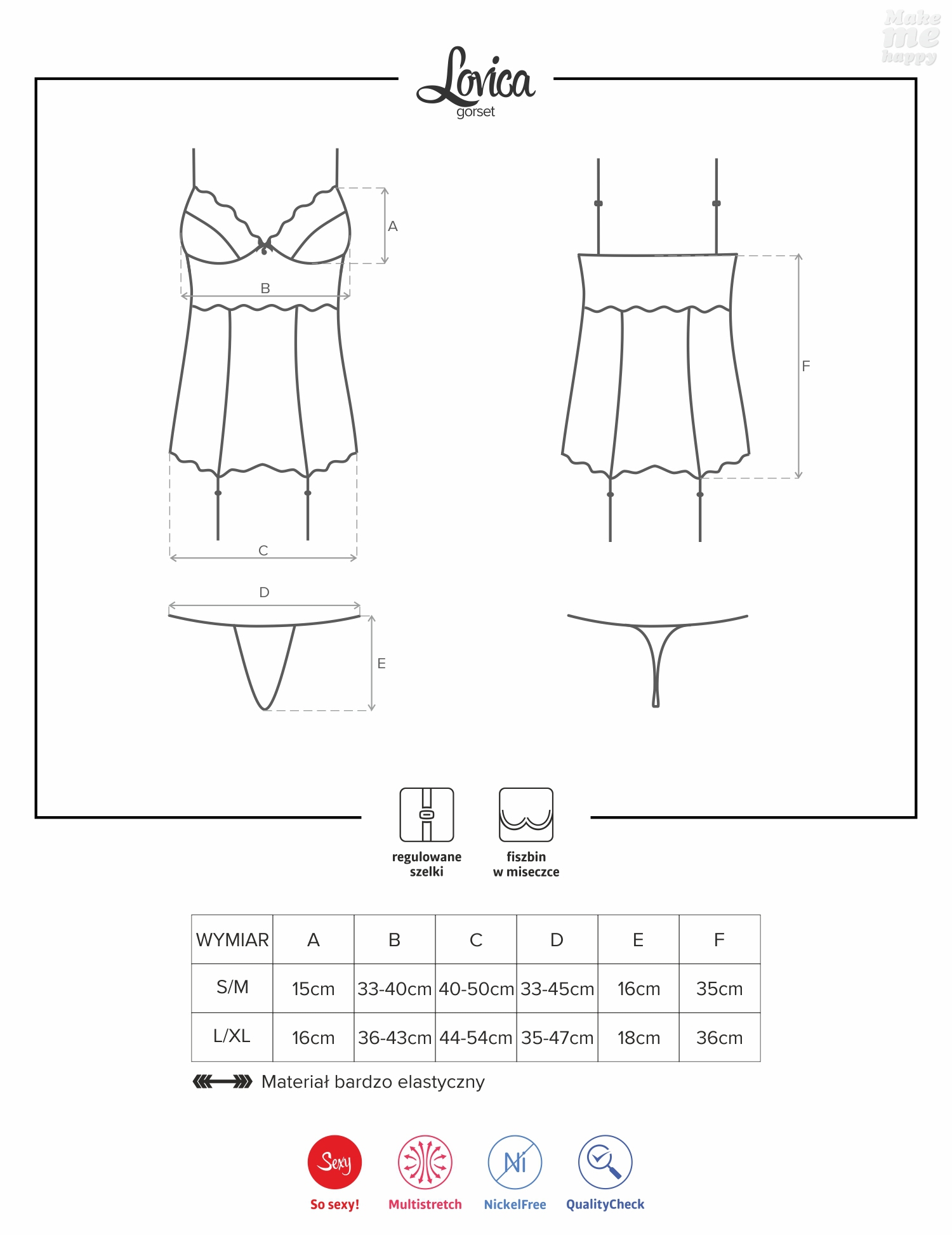 Kорсет  и трусики  "Lovica" (S\M, красный)