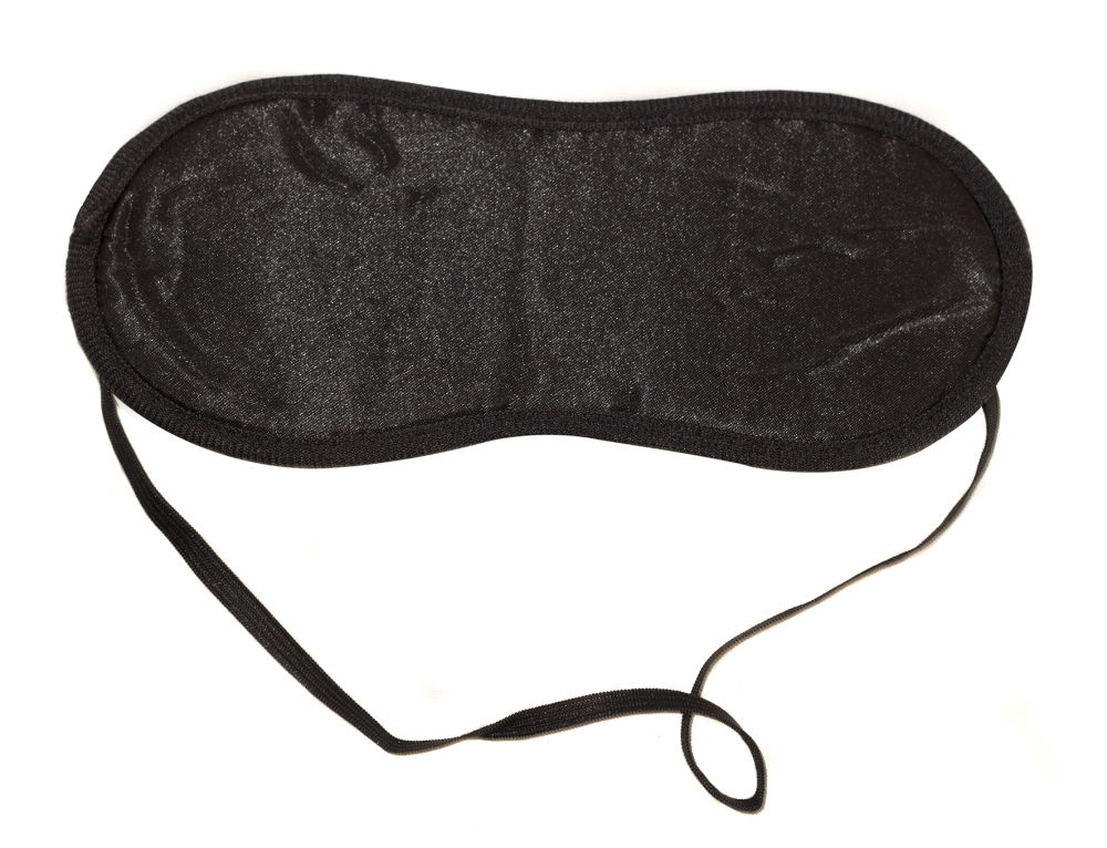 Маска на глаза спандекс черная