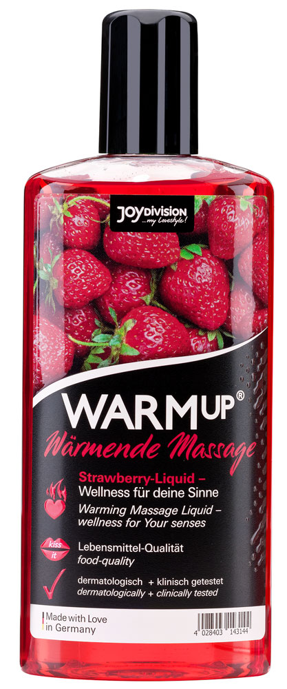 Массажное масло с разогревающим эффектом Клубника 150 мл