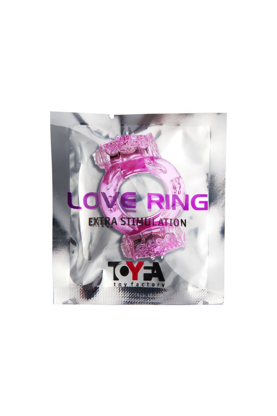 Эрекционное кольцо на пенис с двойной вибрацией TOYFA розовое
