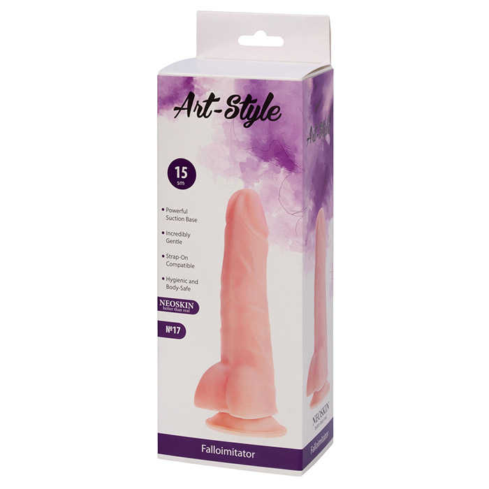 Фаллоимитатор на присоске с выраженным рельефом