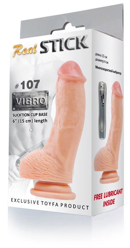 Вибратор RealStick #102 телесный, 7 режимов вибрации, 17 см Вибратор RealStick #102 телесный, 7 режимов вибрации, 17 см