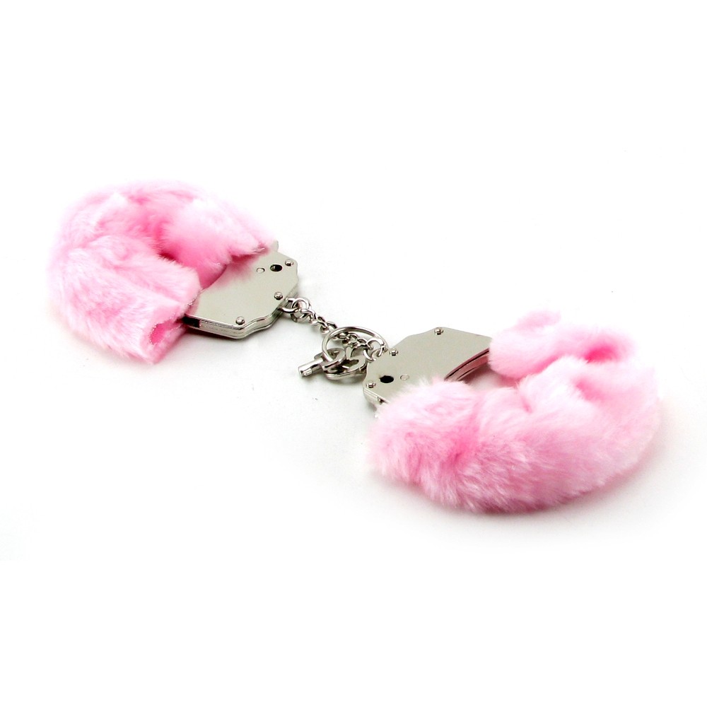 Меховые наручники розового цвета Меховые наручники розового цвета