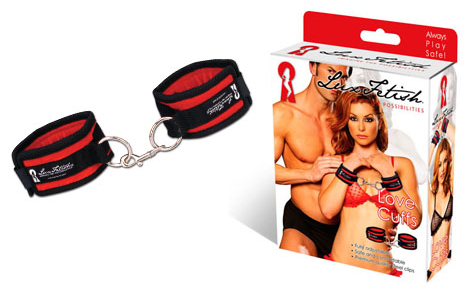 Бархатистые красные наручники Бархатистые красные наручники