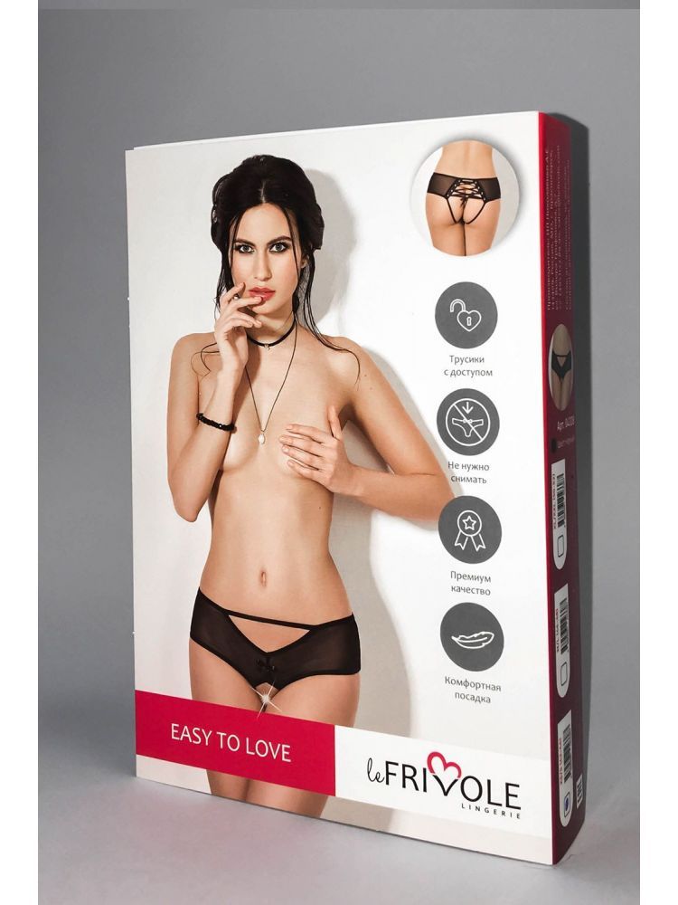 Трусы с доступом черный 04338