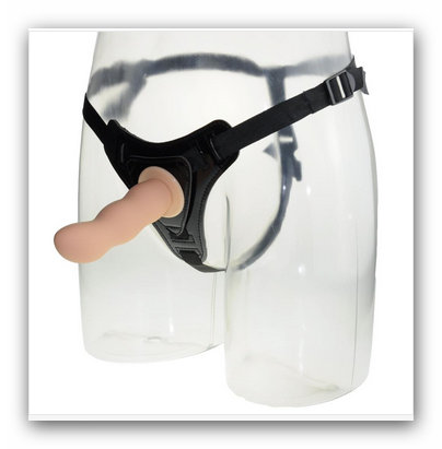 Страпон силикон телесный