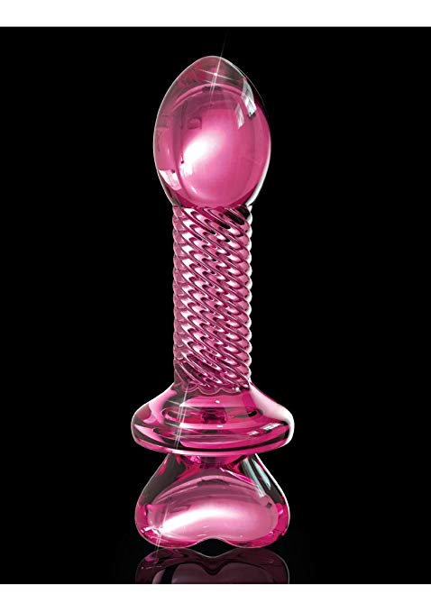 Анальная пробка стекло розовый