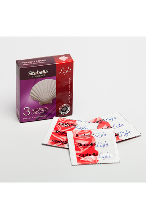 Презервативы Ситабелла Лайт с возбуждающим эффектом ребристые 3 шт
