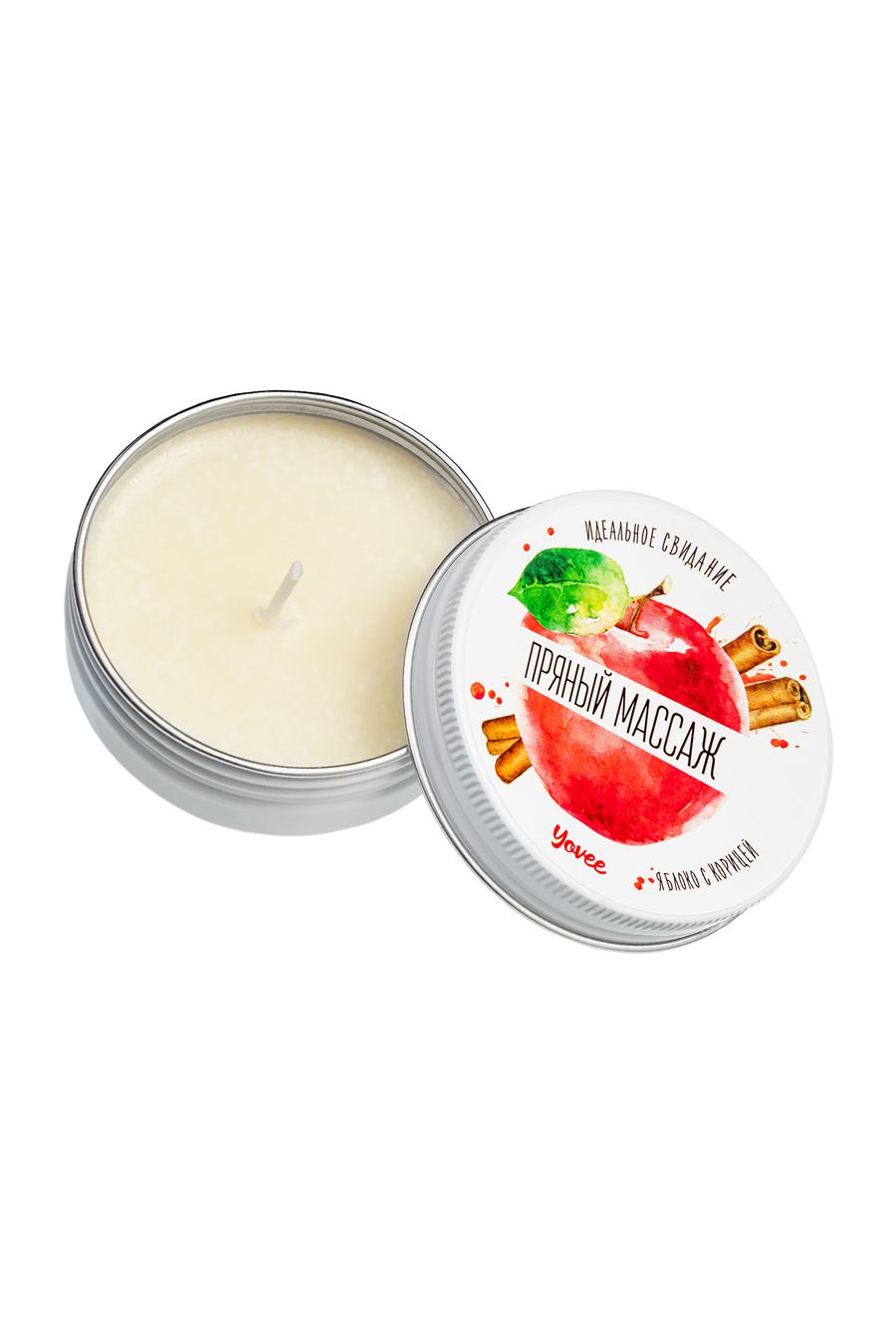 Массажная свеча Yovee «Пряный массаж», с афродизиаком, яблоко и корица, 30 мл