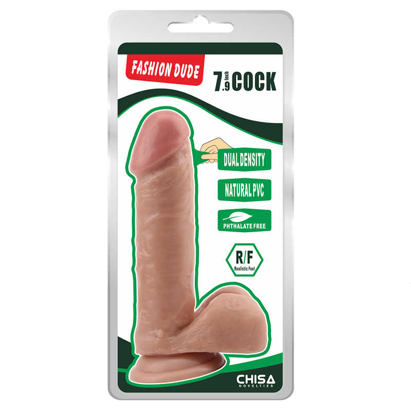 Фаллоимитатор на присоске с мошонкой Fashion Dude