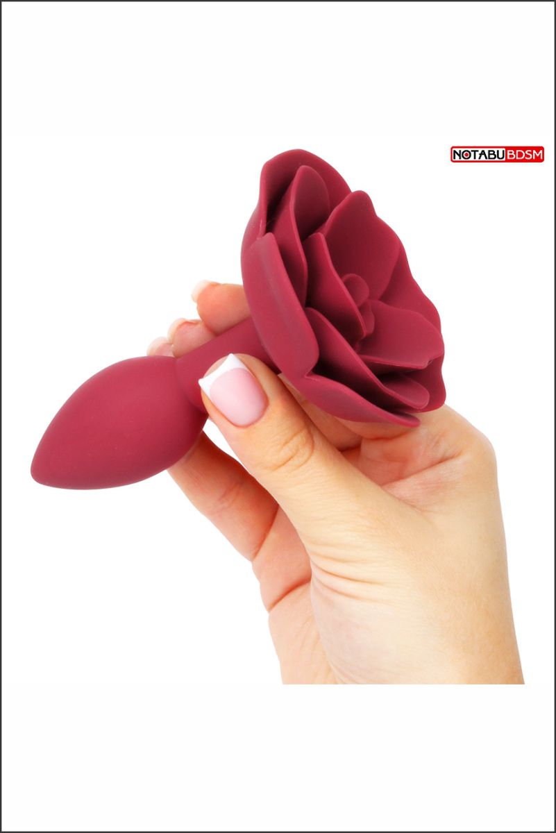 Втулка анальная силикон роза 3 см
