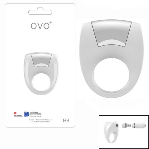 Эрекционное кольцо, белое Ovo
