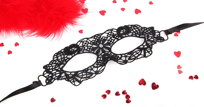 Маска ажурная Одри черная Маска ажурная Одри черная