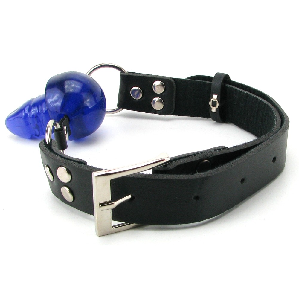 Кляп в форме фаллоса фиолетового цвета Кляп в форме фаллоса фиолетового цвета