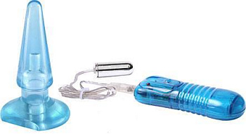 Водонепроницаемая анальная пробка с вибрацией