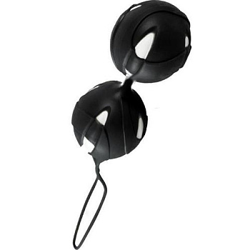 Вагинальные шарики "Teneo duo" черные с белым