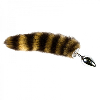 Пробка (большая) анальная с хвостом из натурального меха