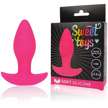 Анальная вибровтулка L 85 мм D 36 мм, цвет розовый Sweet toys