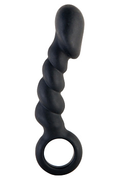 Анальная втулка с орнаментом TOYFA Black&Red