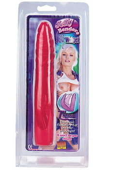 Фаллоимитатор гель красный 17,8см