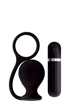 Вибровтулка анальная 7,5 см черная