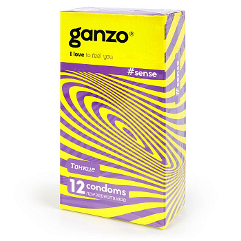 Презервативы Ganzo Sense тонкие 12 шт