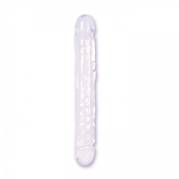 Фаллоимитатор двухсторонний Crystal Jellies 12"прозрачный