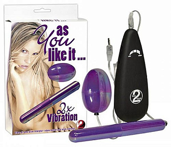 Виброяйцо и Мини-вибратор фиолетового цвета