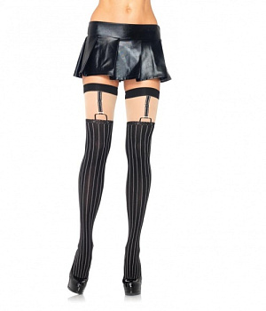 Чулки в полоску Black Nude OS