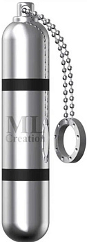 Минивибратор на цепочке с кольцом Glittering Bullet