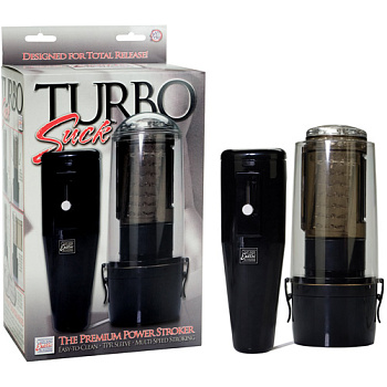 Мастурбатор с сосательным эффектом Turbo Suck с вибрацией черный