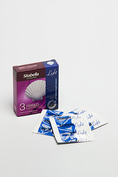 Презерватив "Sitabella" Лайт с продлевающим эффектом ребристые 3 шт