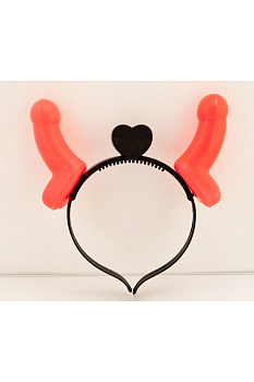 Ободок с пенисами светящийся