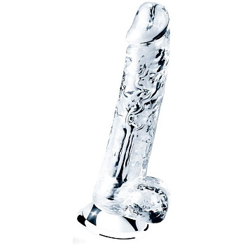 Фаллоимитатор прозрачный 19 см 3,5 см