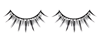 Ресницы чёрные с серебрянными  стразами