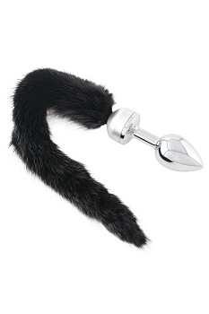 Анальная втулка маленькая с черным хвостом