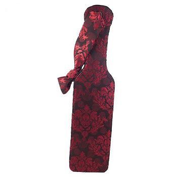 Шлепалка Scandal Paddle в атласе черно-красная