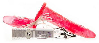 Страпон гелевый "Bad Kitty Vibr. Strap-On Duo"