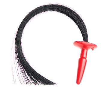 Анальная пробка "Pony Play" с хвостом