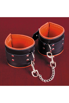 Оковы на ноги кожа черно-красный