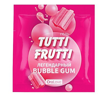 Съедобный гель Ora Love Tutti-Frutti BUBBLE GUM, 4 г